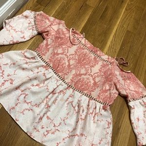 Pink off the shoulder (with strap) shirt